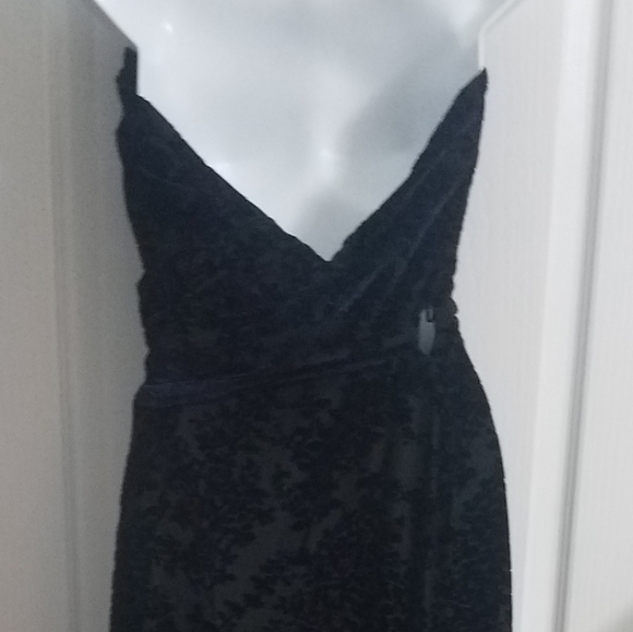 Dress the Population Black Velvet Wrap Dress NWT Size XL - Picture 9 of 11